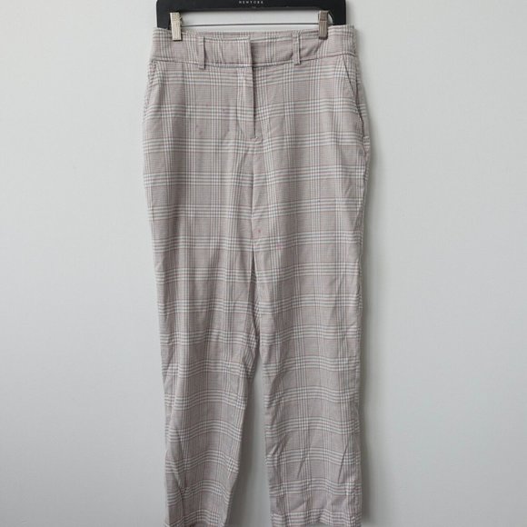 Joie Pants Womens Size‎ 6 Straight High Waisted Crop Plaid Casual Tartan Stretch - Picture 1 of 11